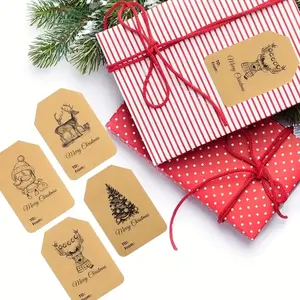 Vintage Christmas Stickers Roll, 100 Pieces Holiday Decorations, Perfect for Gifts & Crafts, Festive Design for Seasonal Celebrations