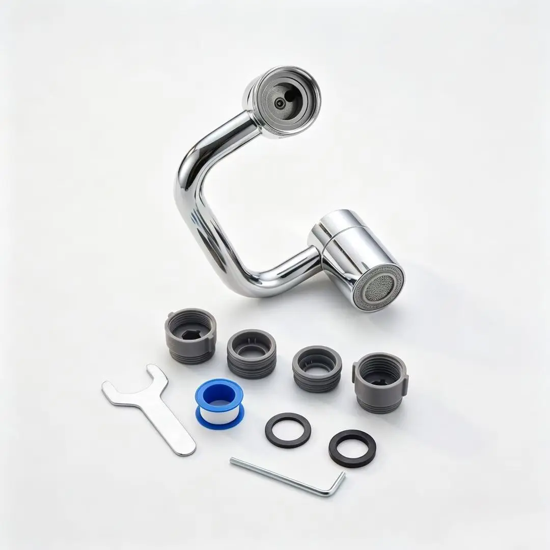 Lead-Free Brass Faucet Extender with Swivel Aerator, Tool-Free 1-Min Install, Dual-Mode Anti-Splash Water-Saving Aerator Kitchen Tap for Kids (Sink Use), Aerator Kitchen Taps, Anti-Splash Kitchen Taps