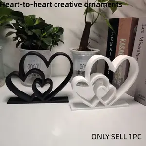 Heart-To-Heart Statue, Simple and Design, Love Statues Ornaments, Collectible Figurine, Bookshelf Decorations, Desk Accessories, Perfect Gifts