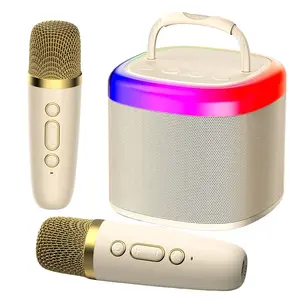 D17 Mini Karaoke Machine with Wireless Microphones Great for Kids and Adults