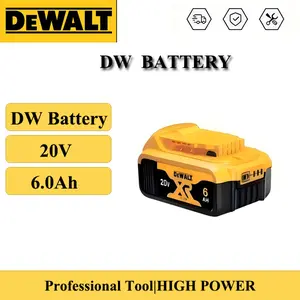 DEWALT 20V 6.0Ah Li-Ion Battery Pack - High-Capacity with LED State-of-Charge Indicator, Compatible with 20V MAX Tools for Extended Runs in Construction Applications