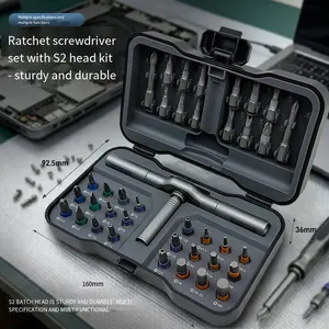 New Design 38-In-1 Ratchet Screwdriver Set, Magnetic Ratchet Head, Flexible Shaft, Furniture Assembly, Appliance Repair Tools