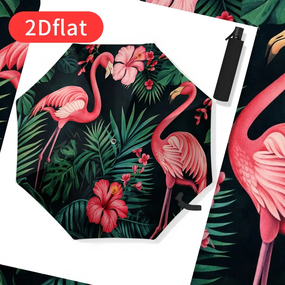 Fairy Crane Automatic Umbrella – 8-rib UV protection automatic umbrella, ideal for travel and daily use; a great gift choice for Christmas and Halloween.