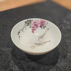 Hand painted puer teacup by Master Fan Licheng