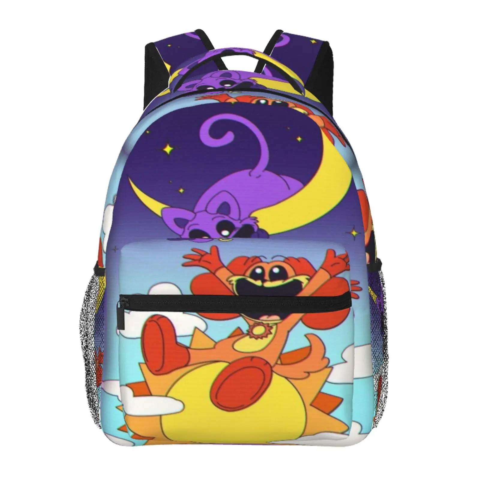 All-Over Print Catnap Dogday Backpack Large Capacity Catnap Dogday Everyday Carry Bag for Daily Errands Outdoor Activities Business Casual, Cartoon Goth Catnap Dogday Merch Laptop Daypack School Bag for Men Women Students & Gift Giving