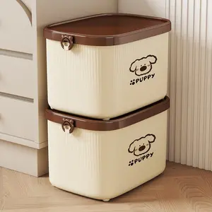 Cute Large DIY Sticker Storage Box with Lid, Dustproof Heavy-Duty Plastic, Space-Saving Stackable Design, Easy to Clean, High Capacity, Multilayer Storage