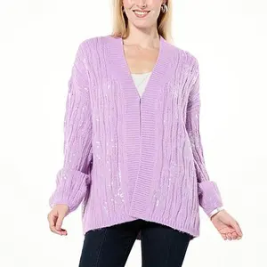 MarlaWynne WynneCollection Easy Elegance Sequin Cardigan