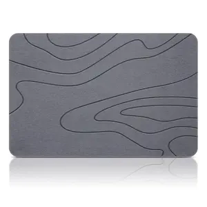 Bath Mat, Diatomaceous Earth Bath Mat Bath Stone Shower Mat Diatomite, Quick Drying Absorbent for Floor Super Absorbent Diatomaceous Stone Hard Bath Mat