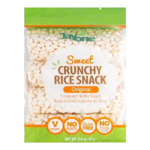 JAYONE Korean Rice Stick Snacks 80g - Vegan, Gluten-Free, Healthy Rice Crisps