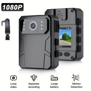 Mini Body Camera 1080P HD Video Camcorder - Wearable Portable Pocket Security Camera with Night Vision, Motion Detection, Loop Recording, 2500mAh Battery (8-10 Hrs) for Work Safety, Cycling, Hiking, Home Surveillance
