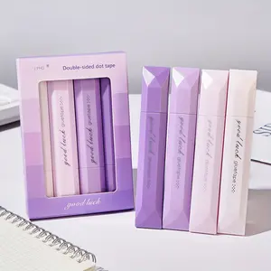 4PCS Double-Sided Glue Pen, Double Sided Tape, Rotating Design for Easy and Precise Application Large Capacity for Long-Lasting Use, Trace-Free Adhesion, Suitable for Scrapbooking, DIY Crafts, Back-to-School Supplies, Office Stationery