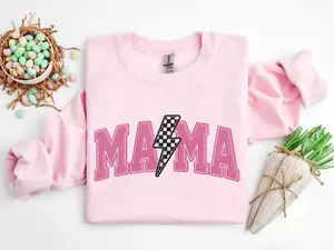 Embroidered Mama Sweatshirt, Mom Sweatshirt, Minimalist Momma Sweater, Mothers Day Gift for Mom