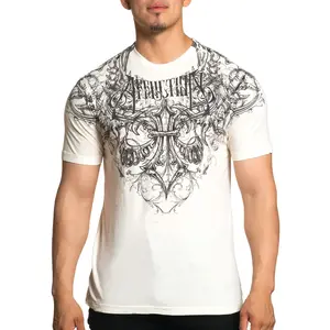 Affliction T Shirts for Men Affliction Clothing Core Classic Mens Shirts, Y2K Mens Hip Hop Letter Graphic Print Oversized TShirt