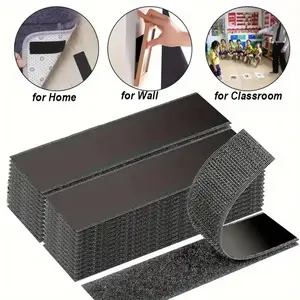 Duty Waterproof Self-Adhesive Double Sided Hook and Loop Strips, Reusable Mounting Tape for Wall Hanging Picture Frames, Frame Wall Decor, Cable Organizer (Home & Office Use)