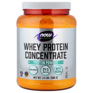NOW Foods Sports, Whey Protein Concentrate Protein Powder, Unflavored, 1.5 lbs (680 g)