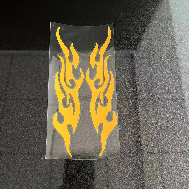 Car Sticker Modified Flame Car Stickers Bumper Hood Rearview Mirror Head Cover Stickers Cover Scratches Motorcycle Decals