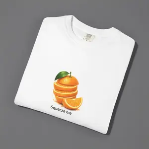 Minimalist Orange Slice T-Shirt | Aesthetic Fruit Tee | Clean Girl Summer Shirt | Soft Cotton Casual Tee
