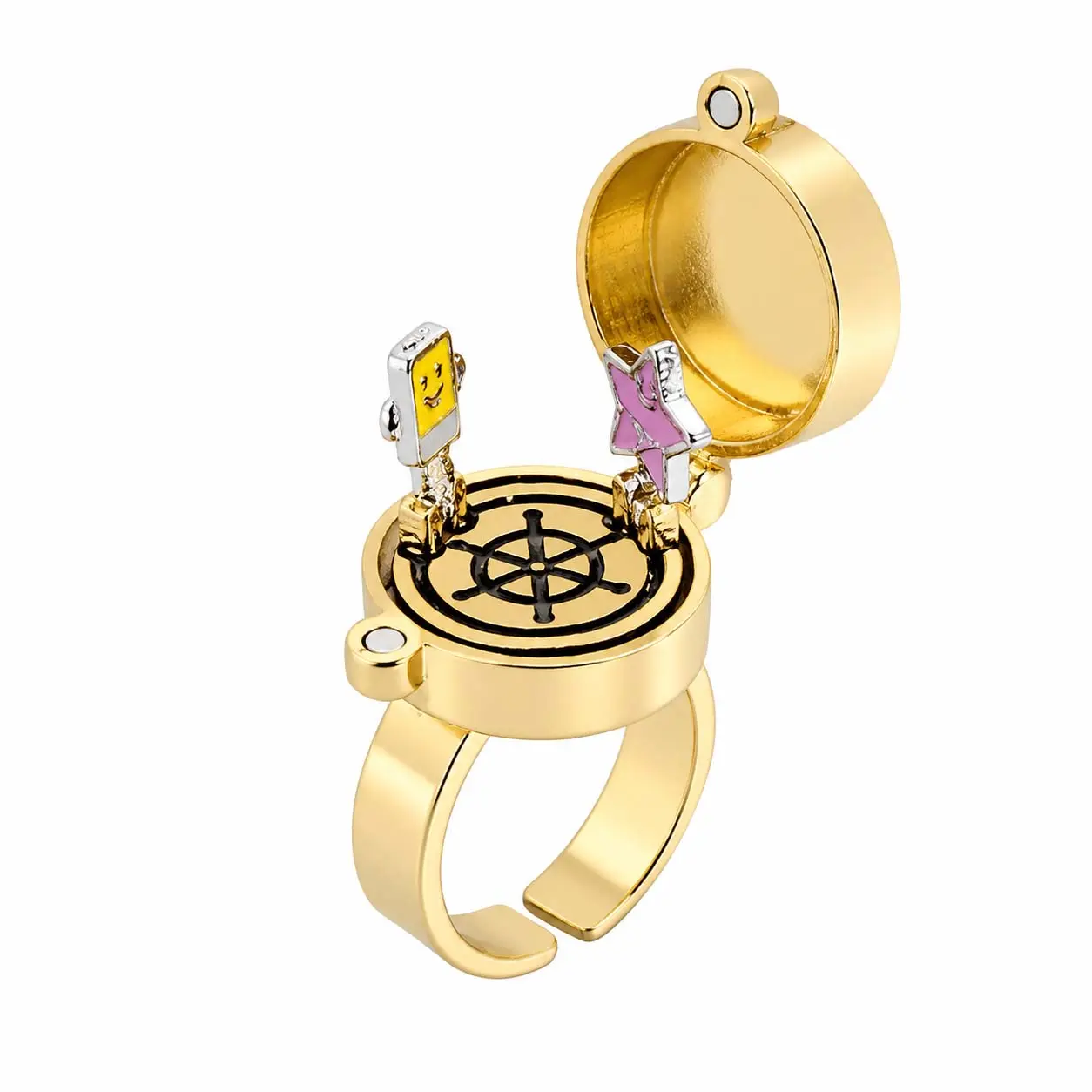 Cartoon Animation Magnetic Rotating Friendship Ring – BFF Letter Design, Unisex Everyday Gift Cartoon Animation Magnetic Rotating Friendship Ring – BFF Letter Design, Unisex Everyday Gift