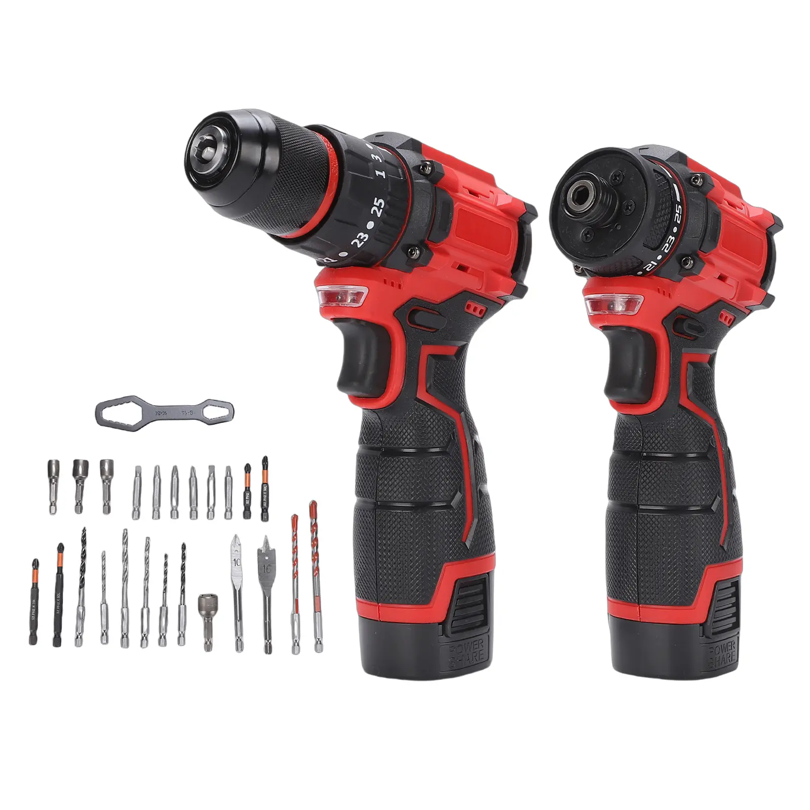 Cordless Drill and Impact Driver Set 16.8V Brushless Power Tool Kit with 3 Batteries