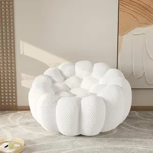 Modern Bubble Sofa Couch, Curved Sofas for Living Room, Boneless Large Bean Bag Chair,Deep Seat Single Couch,  Floor Sofas Chair