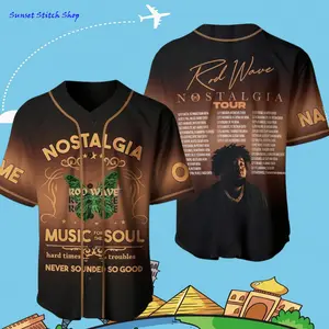 Rod Wave and Friends Tour Baseball Jersey / Soft Poly-Cotton / For Men & Fans / Rod Wave and Friends 2023 Tour Jersey / Concert & Streetwear / #RodWave #2023Tour #MensJersey #ConcertOutfit