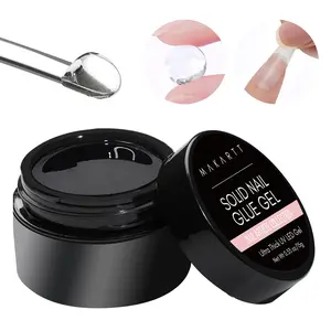 Makartt Solid Nail Gel Glue - 15ML Clear Gel for Soft Gel and Acrylic Nail Tips, Press-Ons, and Nail Strengthening. Ideal for DIY Nail Art, Cures under UV Light. sallys nail glue Nail Care Nail Polish