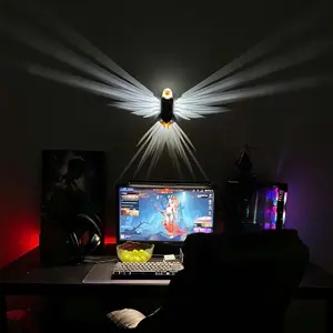 Eagle-shaped wall lamp, magnetic wall lamp with remote control, rechargeable creative lighting, suitable for bedroom, living room, corridor, home