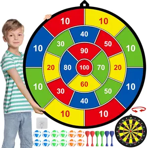 Large Double-Sided Dart Board for Kids with Sticky Balls & Darts – Indoor/Outdoor Fun Gift