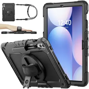 360 Rotating Case for Samsung Galaxy Tab S10 Plus S9 FE Plus S9 Plus 5G 12.4 inch Tablet with Screen Protector Pencil Holder Hand Strap Stand Drop