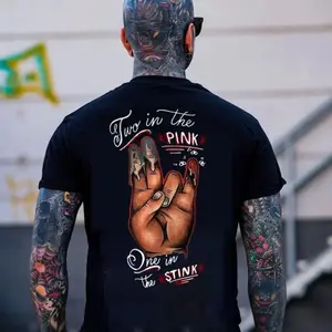 Graphic T-Shirt TWO IN THE PINK ONE IN THE STINK Sexy Letter Print T-Shirt, Casual Streetwear Unisex Tee for Men Women, Funny Bold Graphic Top, Camiseta Verano, Summer Meme Shirt, Perfect Gift Menswear Top