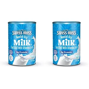 Swiss Miss Nonfat Dry Milk, Fortified with Vitamins A & D, Hot Cocoa Bar Supplies, 12.98 oz. Canister