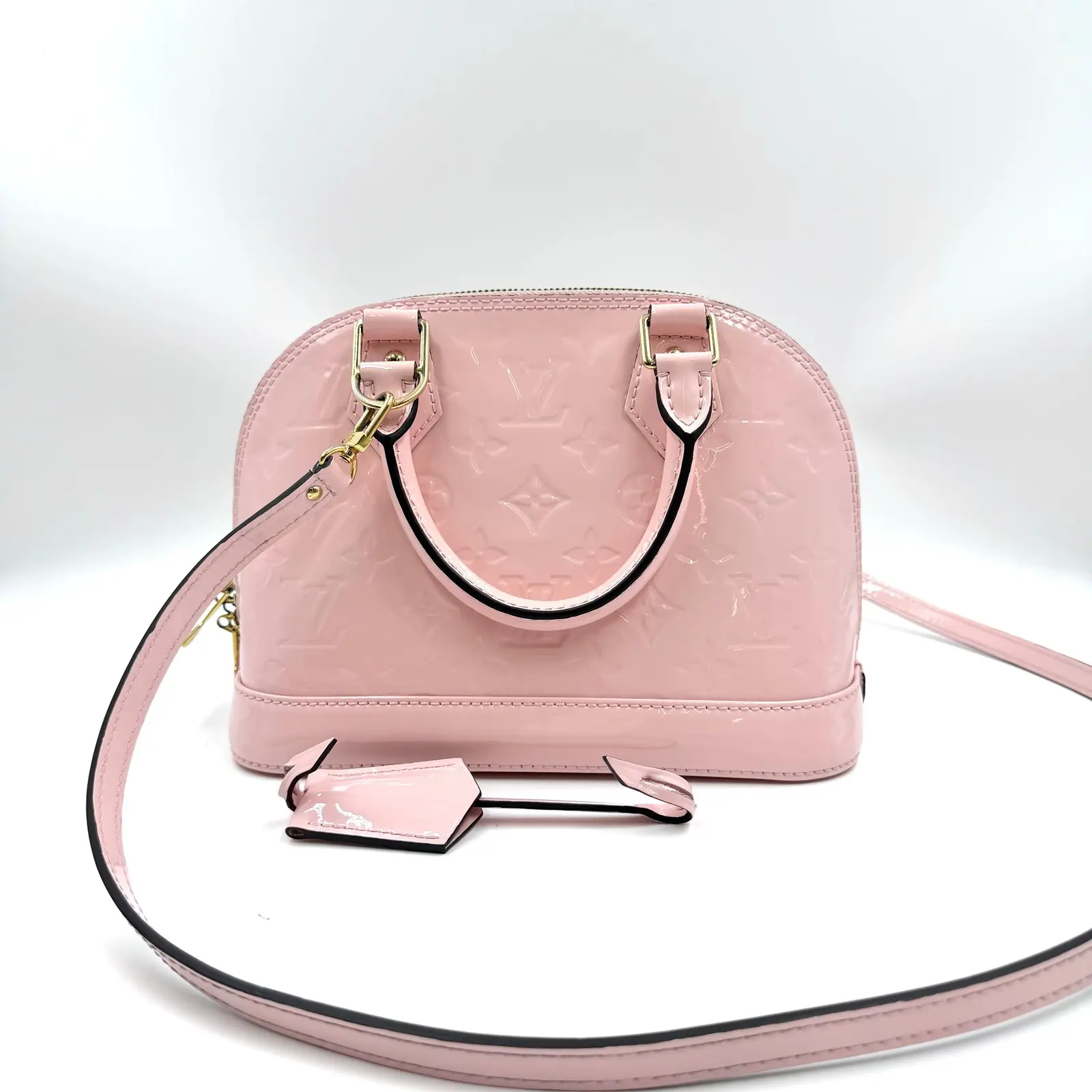 Pre-owned Louis Vuitton As Shown Shoulder Bags 6482 Alma BB Pink Shoulder Bag 26.07.18