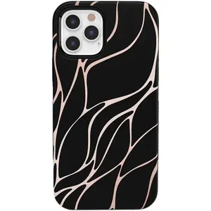 Midnight Ride | Black and Gold Metallic Waves Case