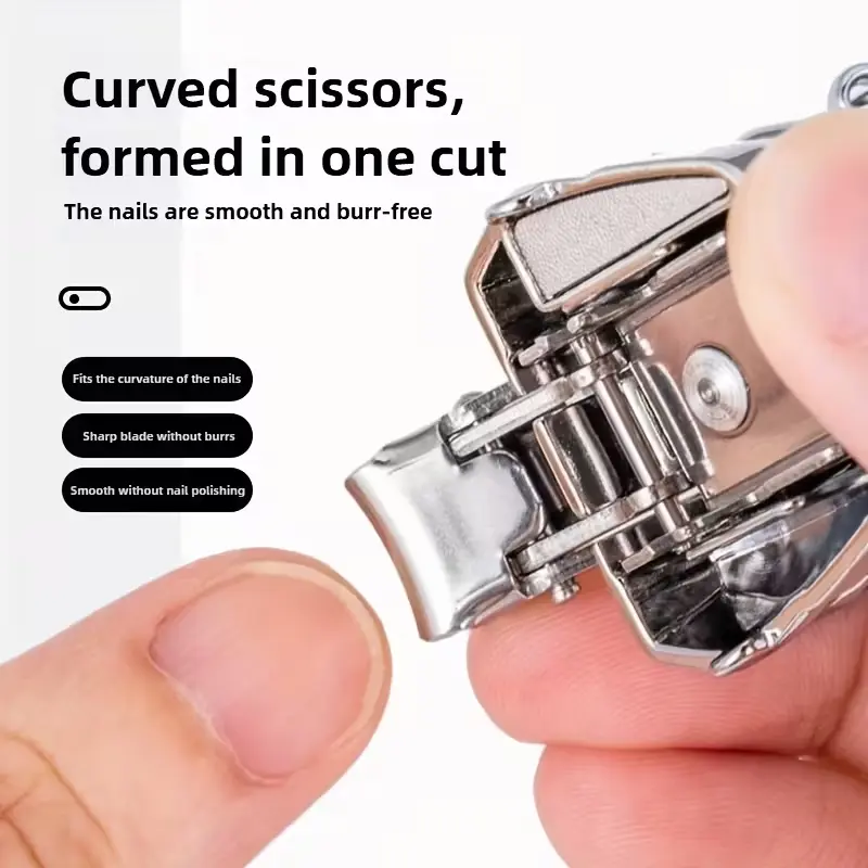 Mini Stainless Steel Folding Nail Clipper, Creative Bag Design with Keychain, Integrated Nail File, Perfect for Trimming Nails