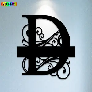 1pc Vintage Monogram Letter "D" Metal Wall Art, Intricate Monogram Letter "D" Statue Mural,  Gift for Christmas, New Year, Letter & Monogram Decor Enthusiasts,  Perfect for Living Room Walls & Garden Fence, Stylish Customizable-Look Home Decor Accent