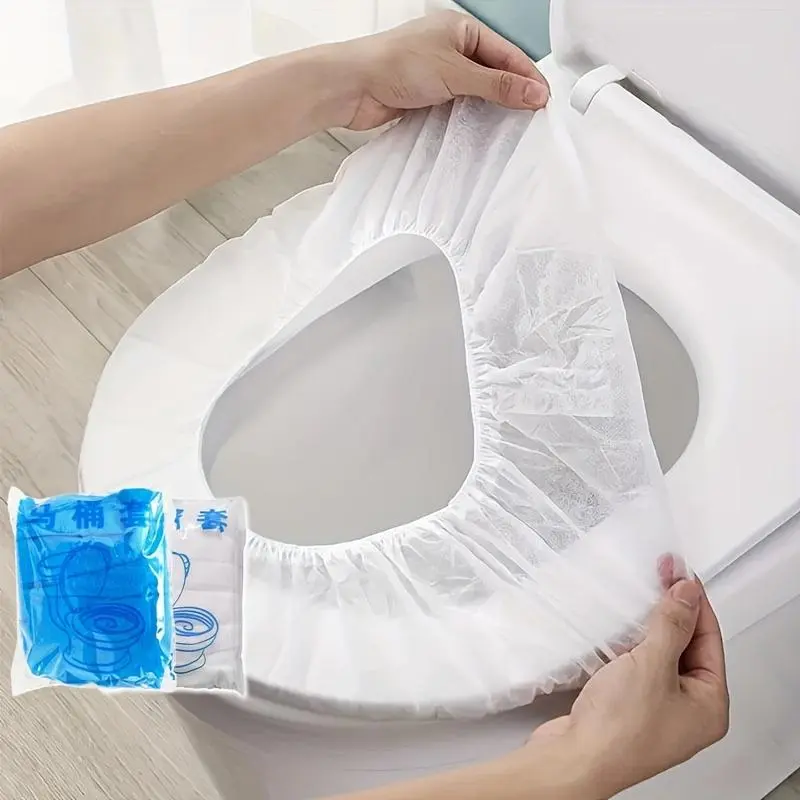 10/20PCS Disposable toilet seat cover, Portable toilet seat cover For Business Travel, Essential Travel Accessories For Airplanes And Camping, Bathroom Accessories, Toiletries, Teen Gifts, Toilet Seat Protector, Travel Toilet Seat Covers