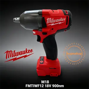 Milwaukee M18 1/2" High-Torque Impact Wrench, Heavy-Duty Fastening and Loosening for Automotive and Industrial Use, Brushless Motor with 900Nm Nut-Busting Torque