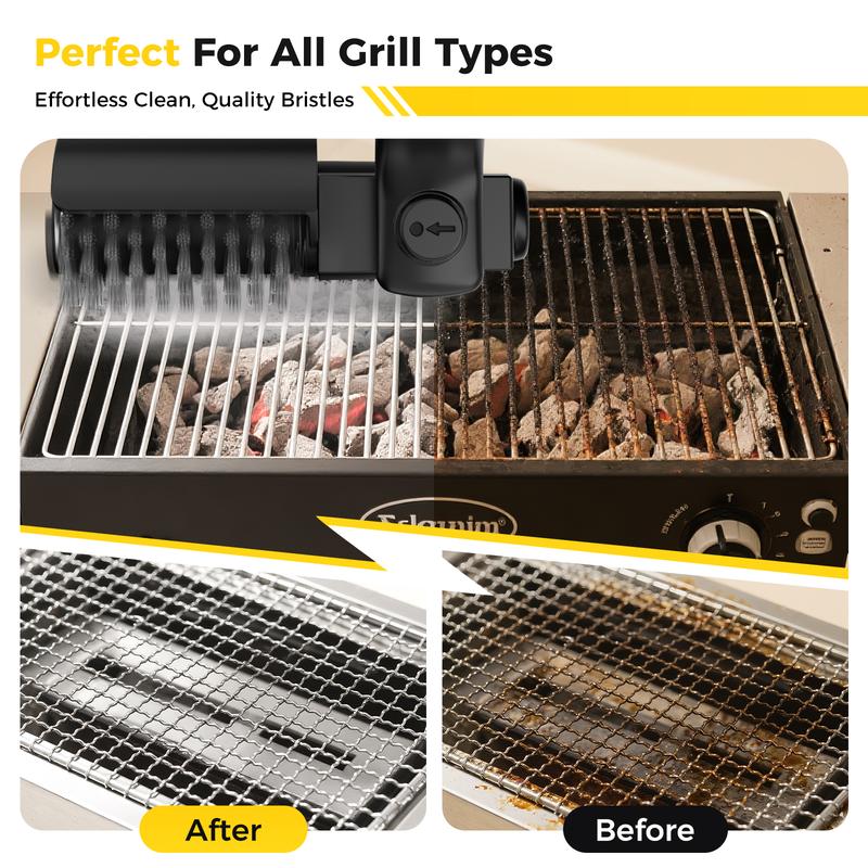 Electric Grill Brush for Outdoor Grill, 3-Speed Power Control, 304 Stainless Steel BBQ Grill Brush with No Bristle Shedding, 90 Mins Extended Runtime Grill Cleaning Brush Diesel Air Heater Bluetooth precise thermostat USB Air Cooler with Timer