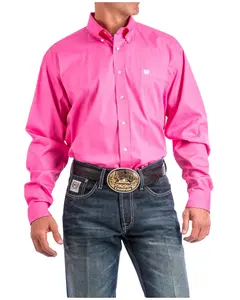Cinch Men's Men'S Solid Long Sleeve Button-Down Western Shirt - Mtw1103320