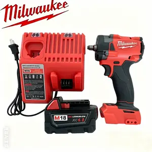 Milwaukee M18  3/8″ Impact Wrench Kit – Brushless, High Torque, Includes 1 Battery & 1 Charger – For Auto Repair, Construction, and DIY Projects