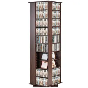 VEVOR Media Storage Cabinet, Adjustable DVD Cabinet, CD Storage Holds up to 1080 CDs, Protects Organizes Music, Movie, Video Games or Memorabilia Collections - EspressoVEVOR Super Brand Day