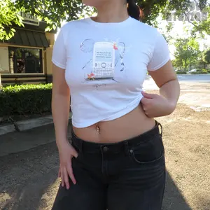 Digital Dream Baby Tee: Frutiger Aero Aesthetic Shirt, Y2K Hopecore Graphic Tee, Soft Alt Deep Quote Top, Early 2000s Vaporwave Vibe Shirt