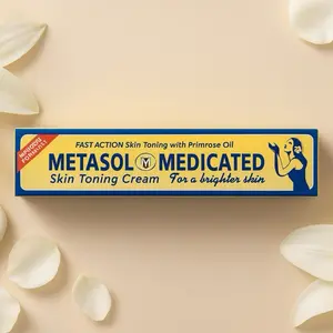 Metasol Medicated Skin Toning Cream for Face and Body with Primrose Oil for Brighter Skin Fast Action