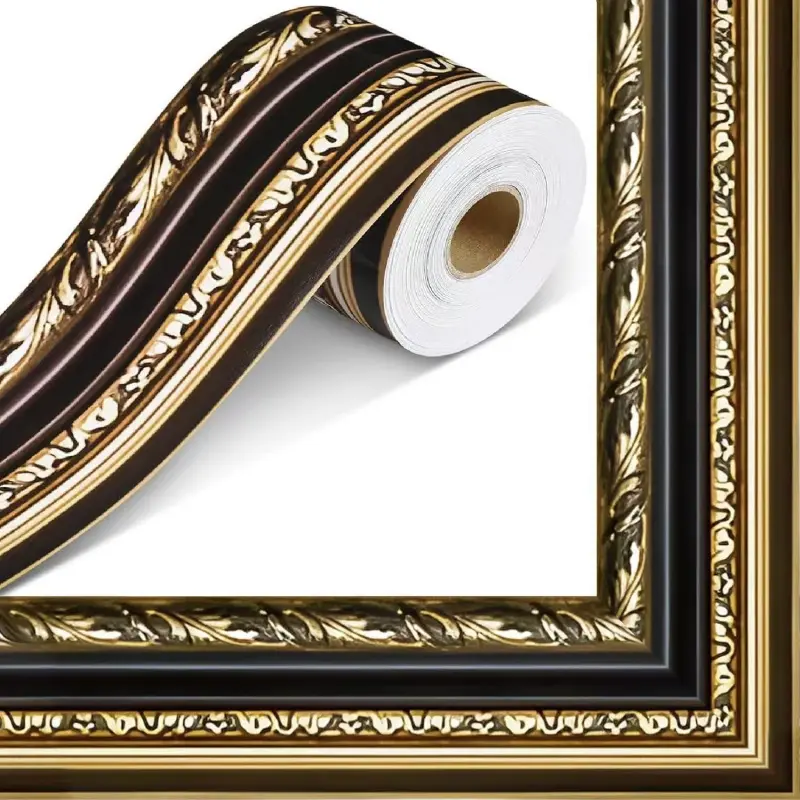 Vintage Border Self-Adhesive Decorative Sticker Roll, 10m (33ft) for Photo Frames, Bulletin Boards, Blackboards, Party Decorations