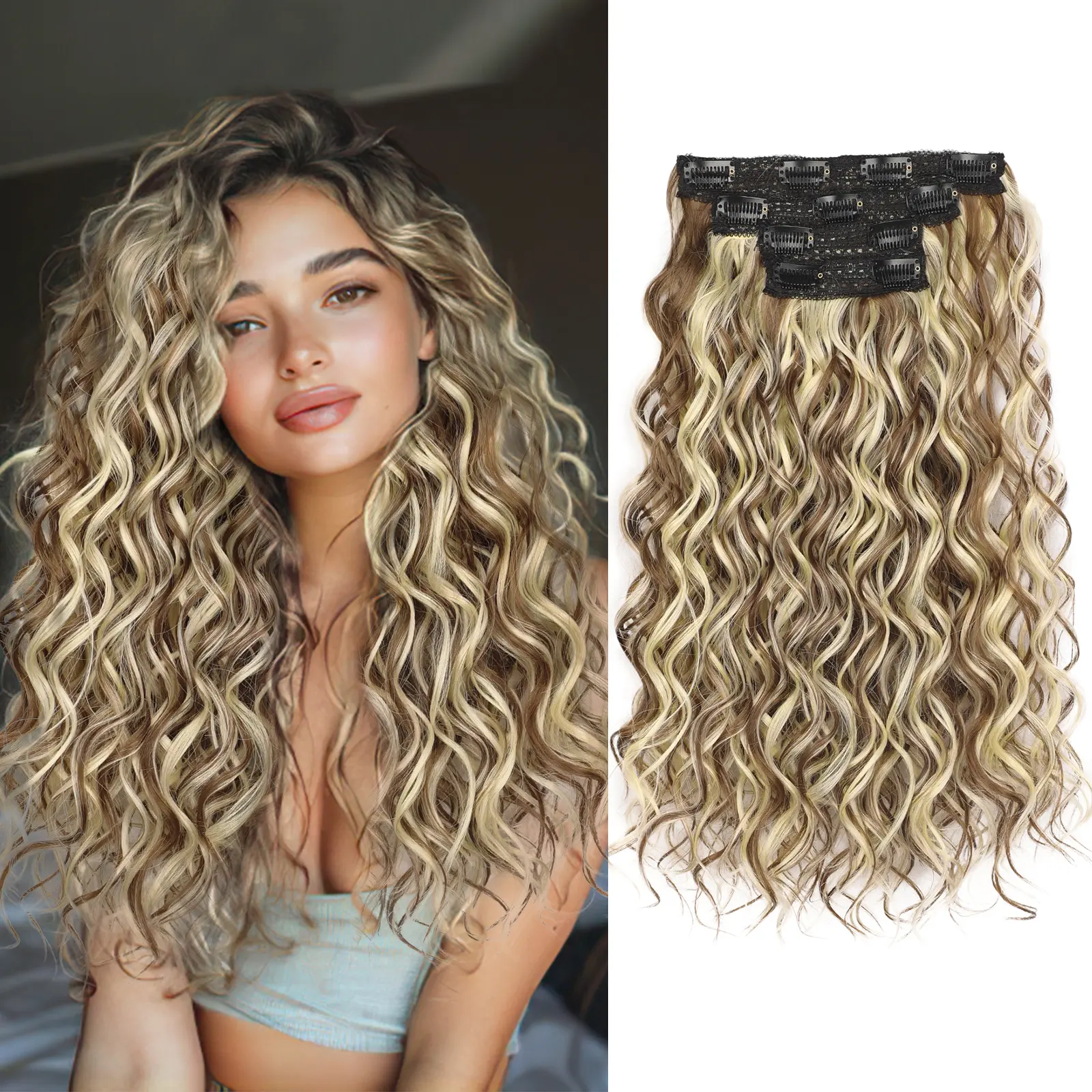 Light Brown with Blonde Highlights