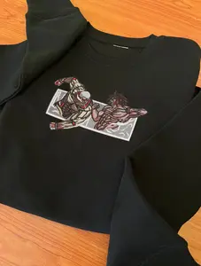 REINER AND EREN FIGHTING FRAME ANIME Embroidered Sweat