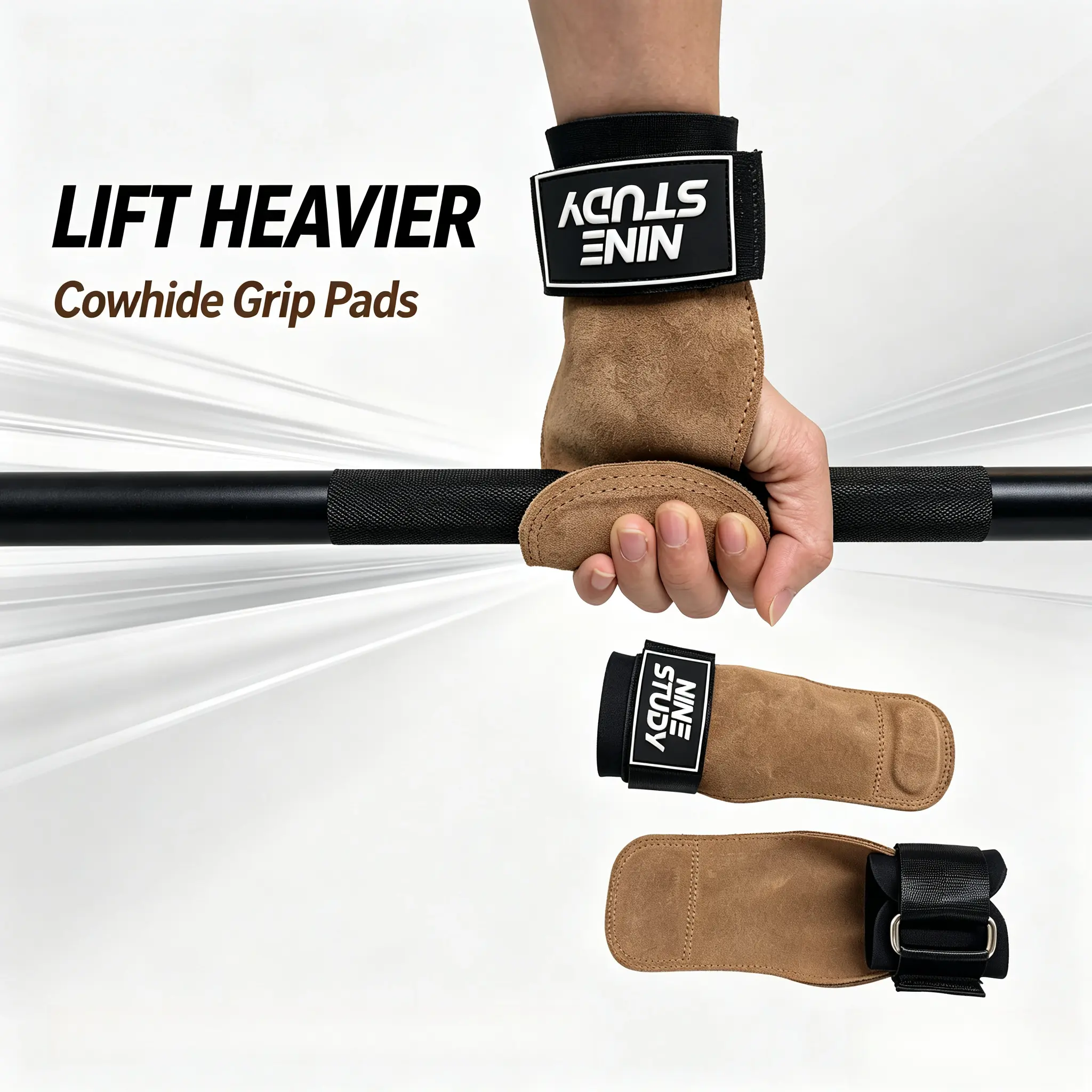 Unisex Double-Layer Genuine Leather Weightlifting Wrist Wraps - Adjustable Strap, Open Grip, Anti-Slip Silicone Palm Protection, D-Ring Steel Strong Support for Gym Deadlifts & Heavy Lifting daily fitness Gloves cable machine workout duty upgraded