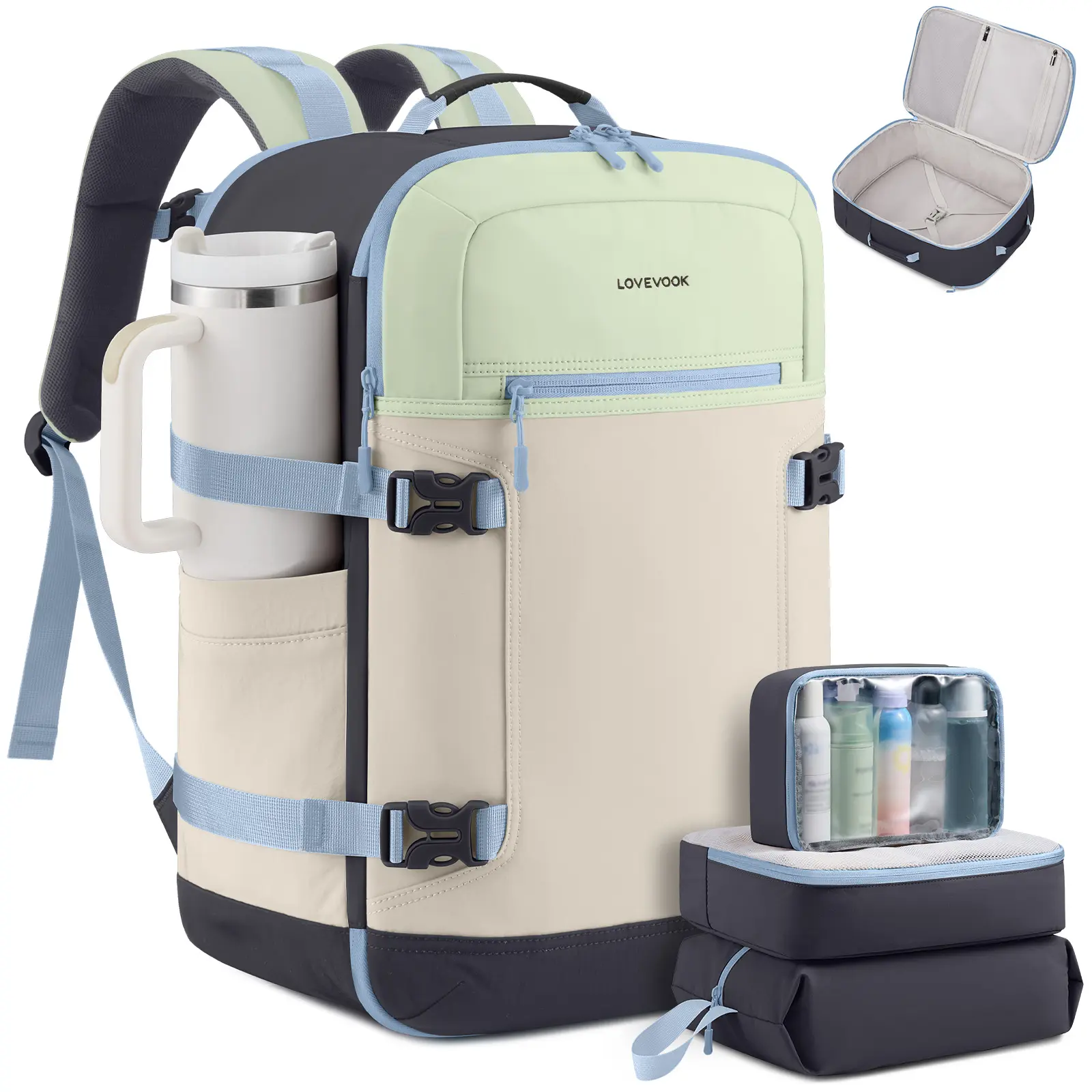 Fresh Green - Beige - Dark Gray