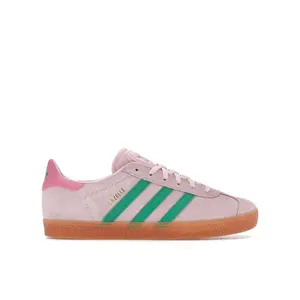 adidas Gazelle Clear Pink Court Green (GS) (kids) by StockX
