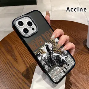 Soft Case for iPhone 16 Pro Max 15 Plus 14 13 12 11 Bull - rider's Tenacity Anti-Yellowing Shockproof ultra-thin Silicone Crystal Cover